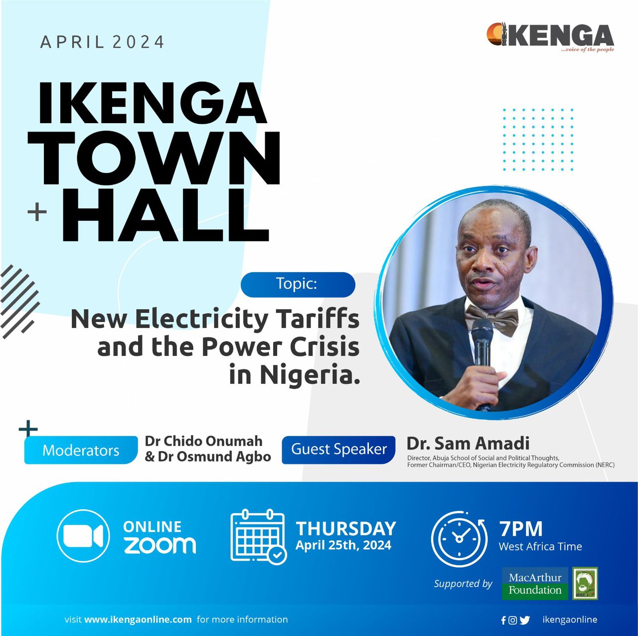 Ex-NERC boss, Sam Amadi, to feature on  Ikengaonline townhall, April 25
