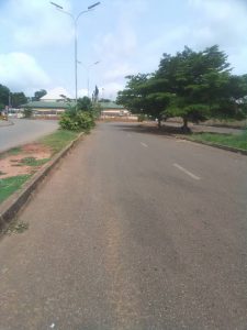 One of the deserted Anambra road on Thursday 