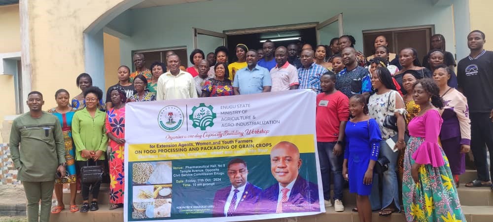 Enugu govt trains farmers on grain processing, packaging