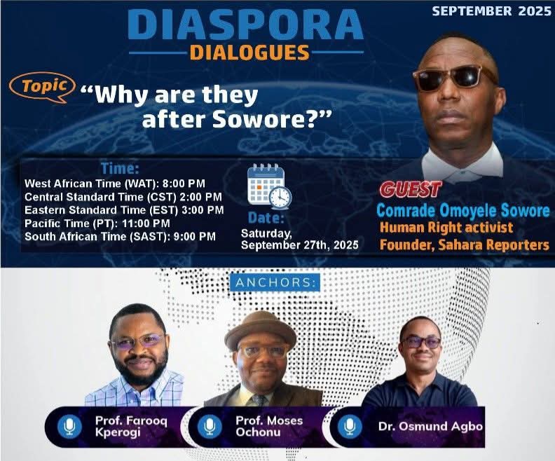 Why they’re after me: Sowore opens up at Diaspora Dialogue